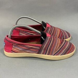 Toms Women’s Size 8 Pink Colorful Canvas Flats